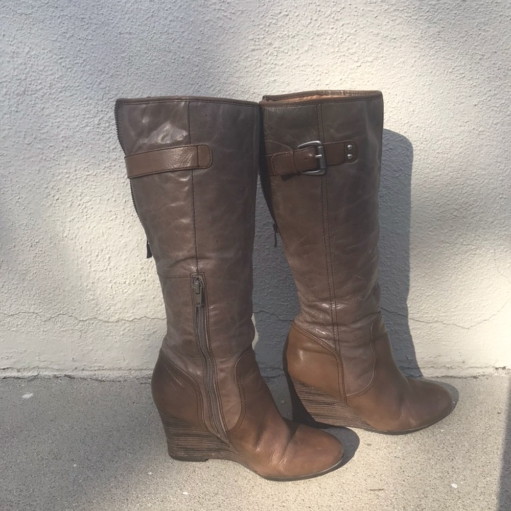 Naya knee high wedge boots